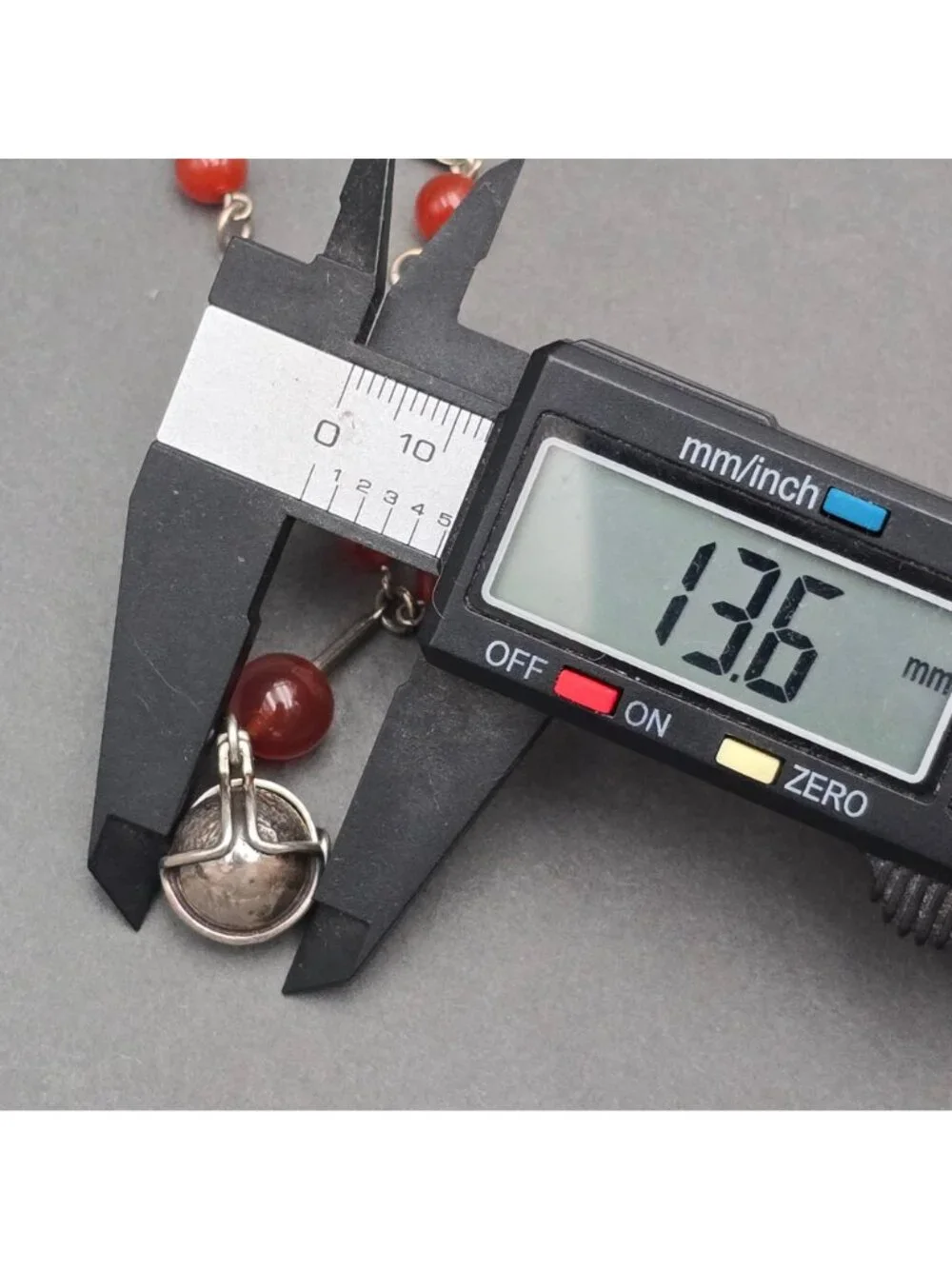 Vintage Sterling Silver Carnelian Y Drop Necklace 26